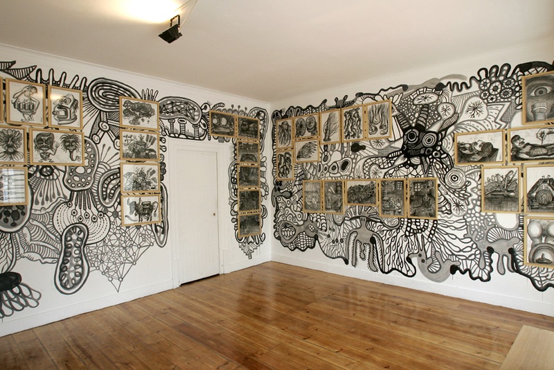 Mural Membrana. Specific Site. Left/Right view. ZDB Gallery, Lisboa. Author: Marcel·lí Antúnez Roca. Photo: Carles Rodriguez.