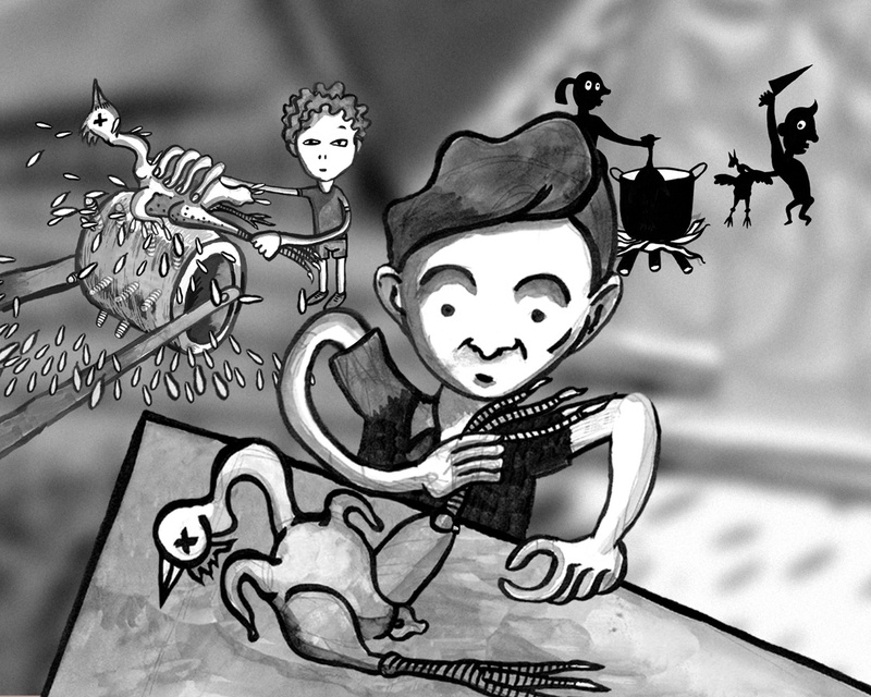 DIBUIXANT 2005. Documentary film. Childhood cartoon frame. Author: Marcel·lí Antúnez Roca.