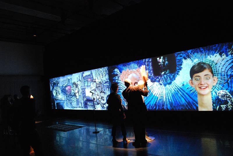 Metamembrana 2009, interactive installation. Fembrana scene. New York. Author: Marcel·lí Antúnez Roca. Photo: Oriol Ibañez.
