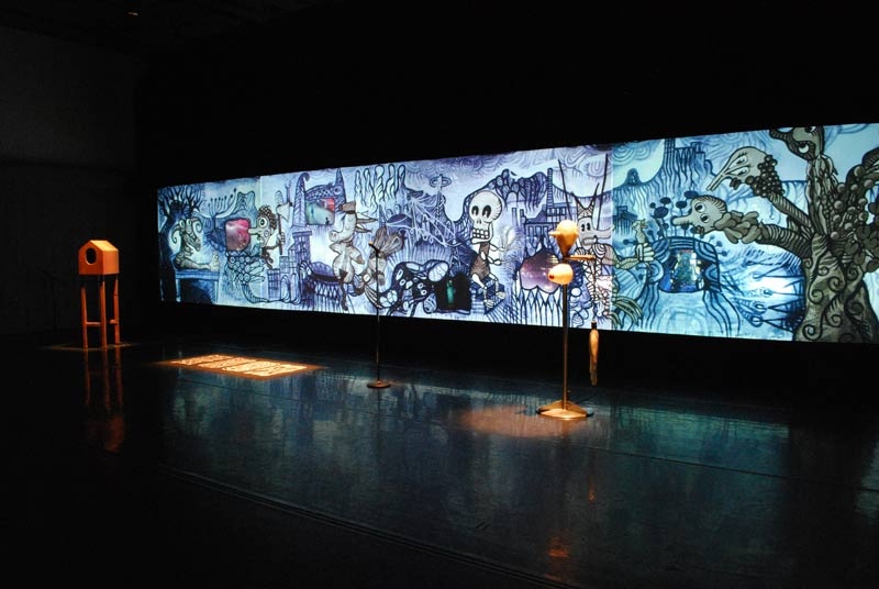 Metamembrana 2009, interactive installation. General view, New York. Author: Marcel·lí Antúnez Roca. Photo: Oriol Ibañez.
